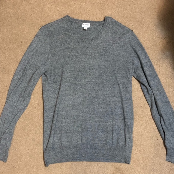 Old Navy Grey V-Neck Sweater - Picture 1 of 3